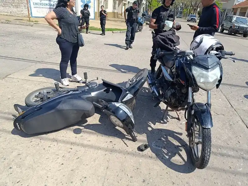 Las dos motos involucradas en el siniestro.