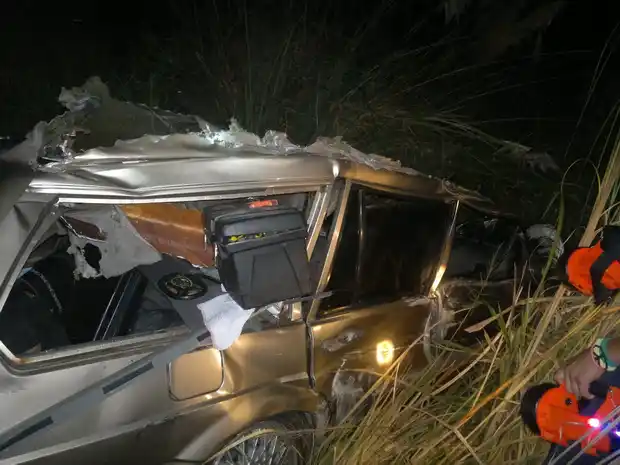 Se accidentó con su auto y se salvó de milagro