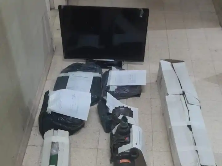 Los objetos robados que recuperó la policía.