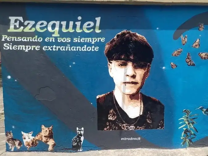 Mural en homenaje a Ezequiel Altamira.