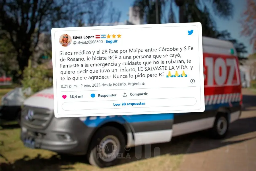 En la región: reanimó y salvó a un hombre en la calle y lo buscaron por Twitter para agradecerle