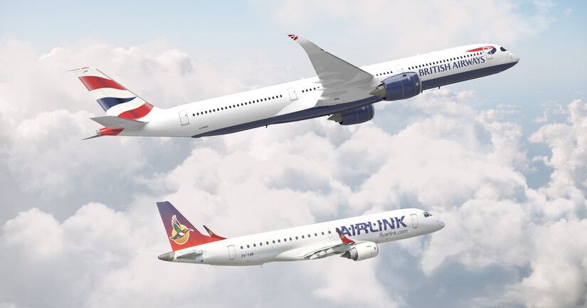 Sudáfrica: British Airways y Airlink inician su acuerdo de código compartido