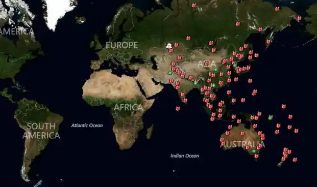 El recorrido de Papá Noel en tiempo real