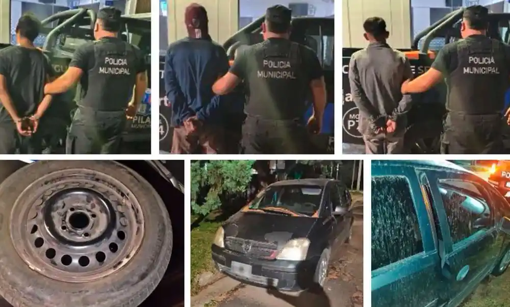 Tres detenidos acusados de robar autos estacionados