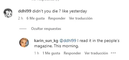 Algunos usuarios reaccionaron con sorpresa ante las publicaciones recientes en la cuenta de Christina en Instagram