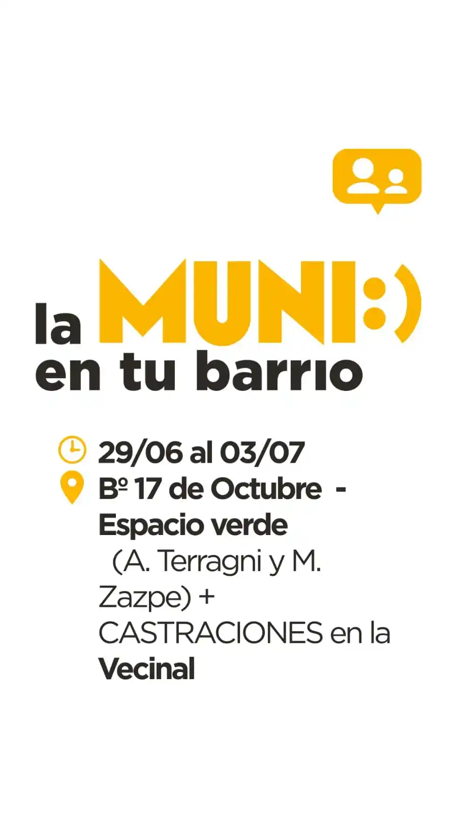 la muni en tu barrio en el 17 de octubre