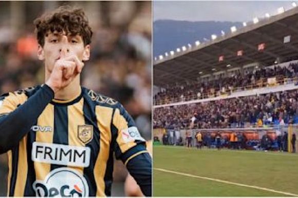 Gestos fascistas en el festejo del gol del bisnieto de Mussolini 