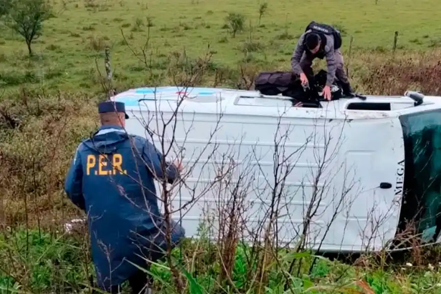Accidente en Ruta 39: se conoció el estado de salud del agente penitenciario y el preso heridos tras el vuelco