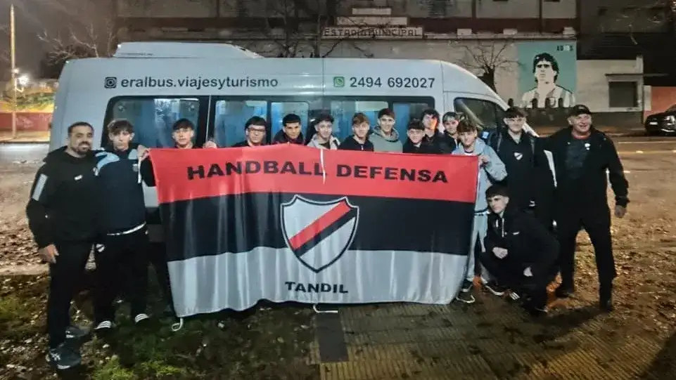La delegación masculina, rumbo a San Juan.