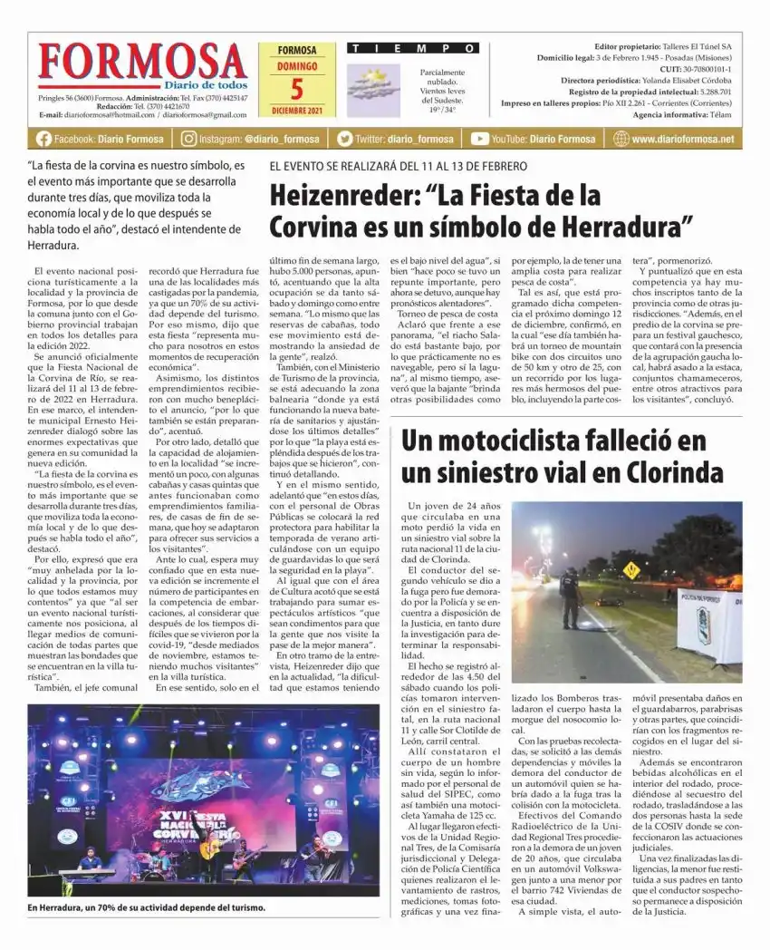 Tapa y Contratapa 5 de diciembre de 2021