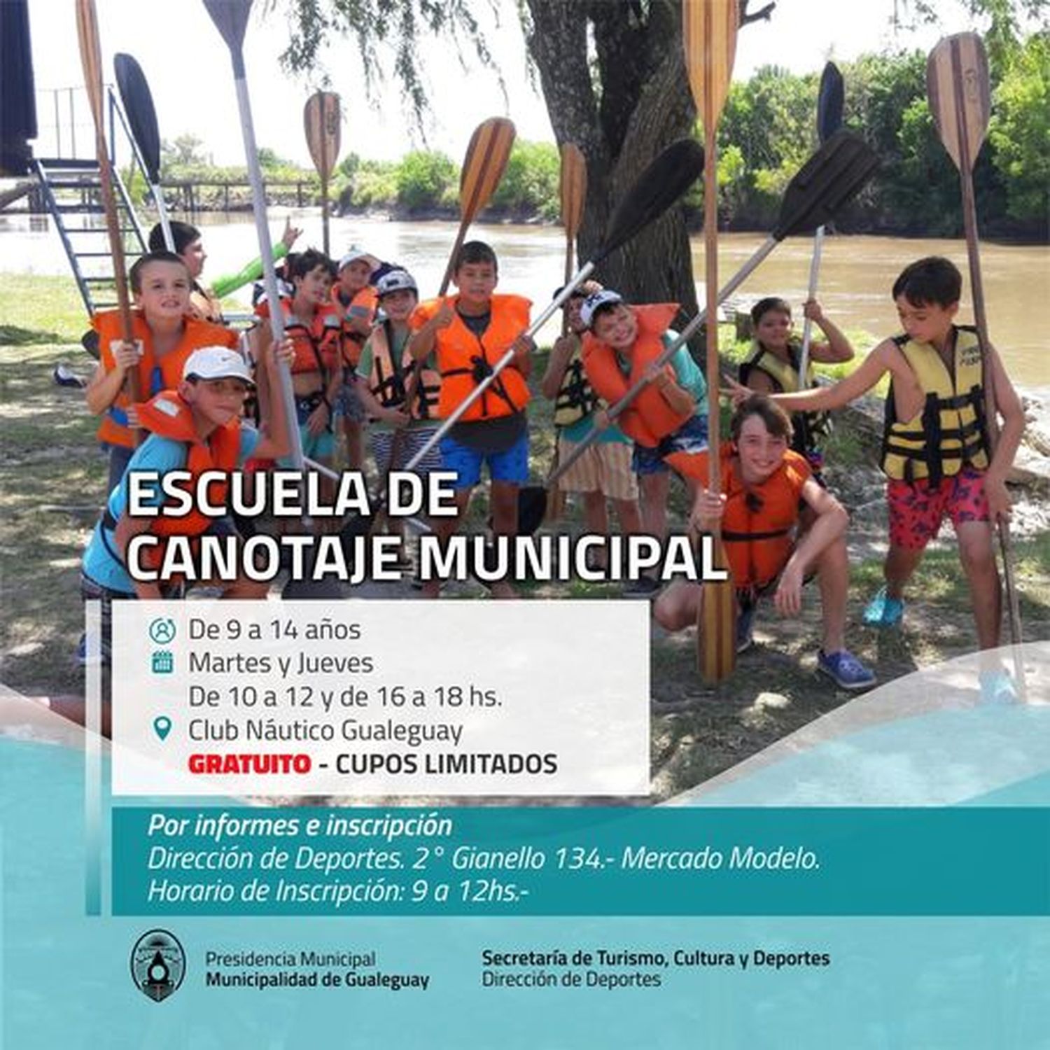 Canotaje: La Escuela Municipal gratuita comienza sus clases