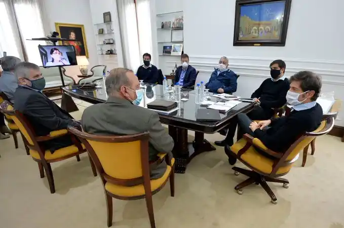 Kicillof se reunió con los intendentes Britos, Rojas, Nosetti, Salazar, Sánchez y Bevilacqua 