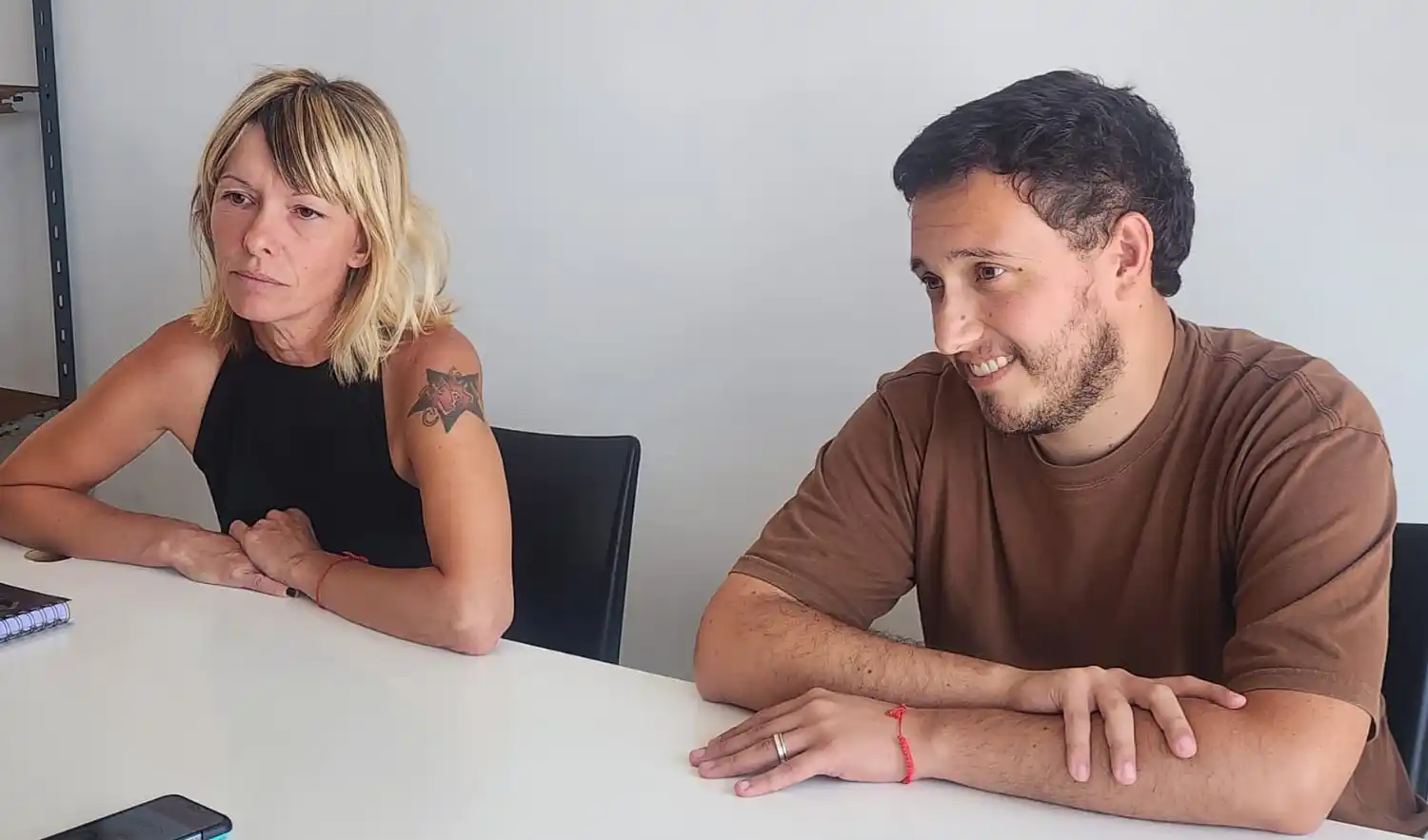 Victoria Bianchi y Mauro Ortega, responsables de Patrimonio y Vialidad del Municipio.