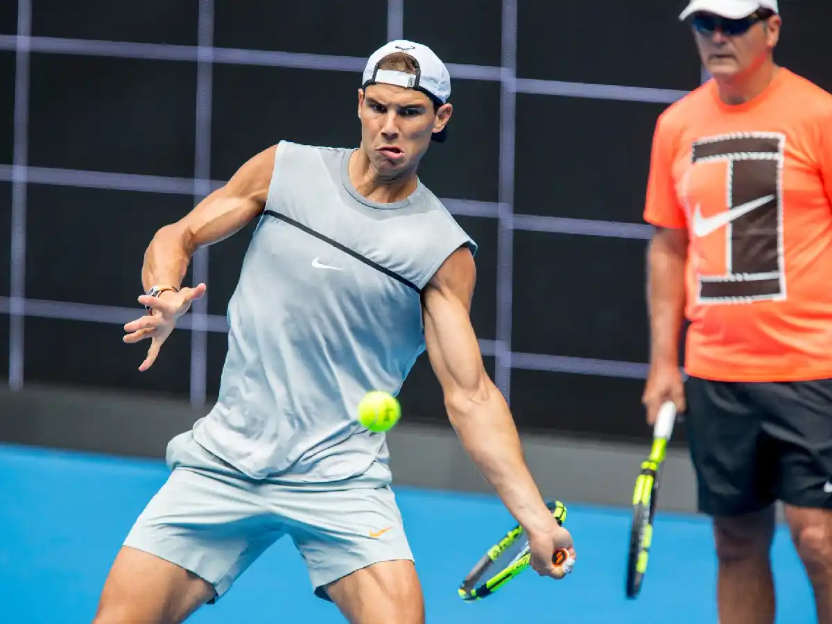 El español Rafael Nadal vuelve a entrenarse en su Academia de Mallorca