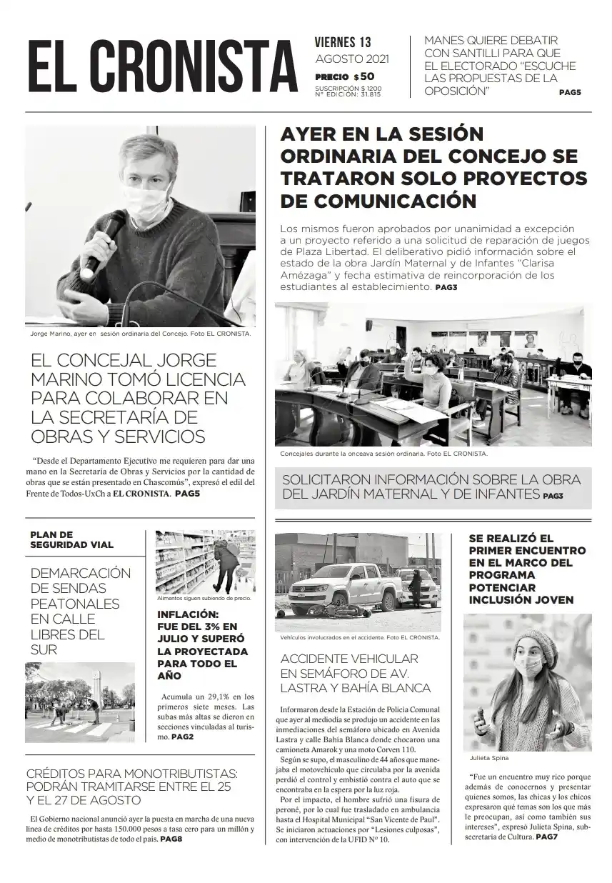 Tapa 13 de Agosto 2021