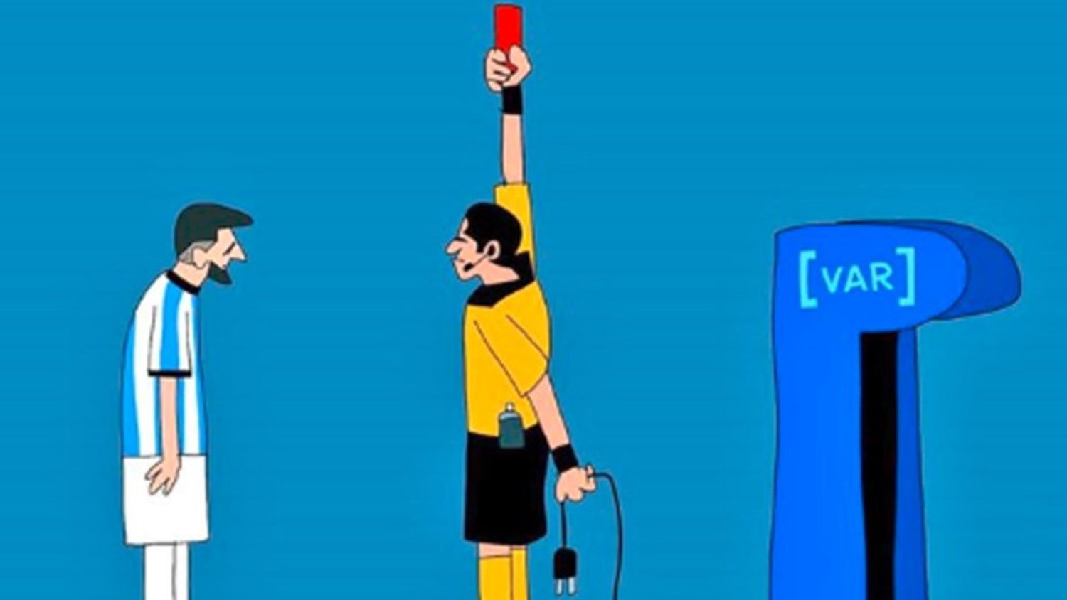 Argentina-Chile: estallaron los memes contra el VAR y la roja para Messi