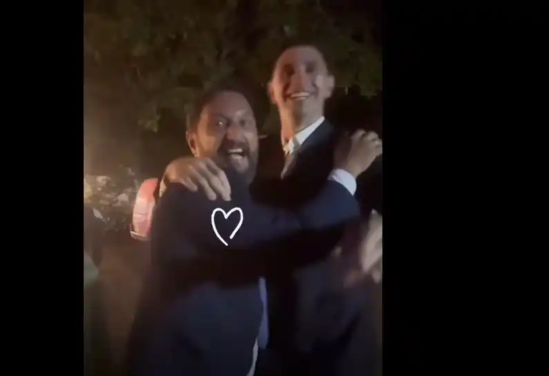 “Dibu” Martínez vino de sorpresa a Mar del Plata para asistir al casamiento de un amigo