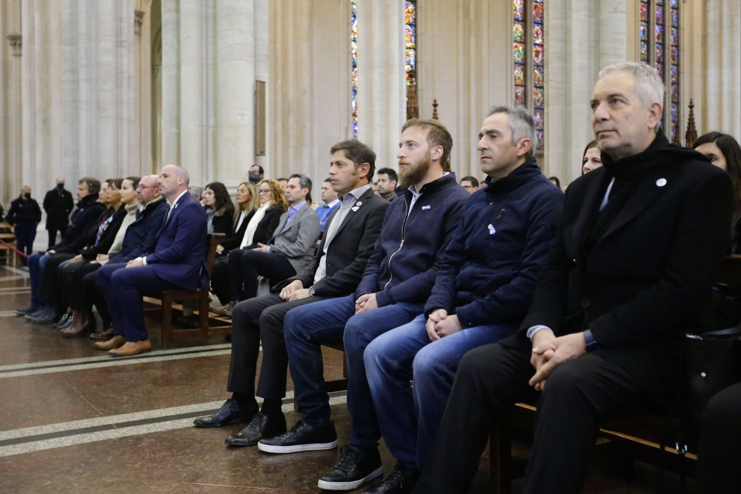 Kicillof participó del Tedeum en la Catedral platense junto a su gabinete pero con la ausencia de Garro