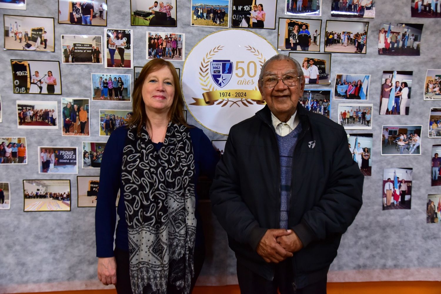 Carlos Belizán junto a la actual directora de la Eempa, Claudia López.