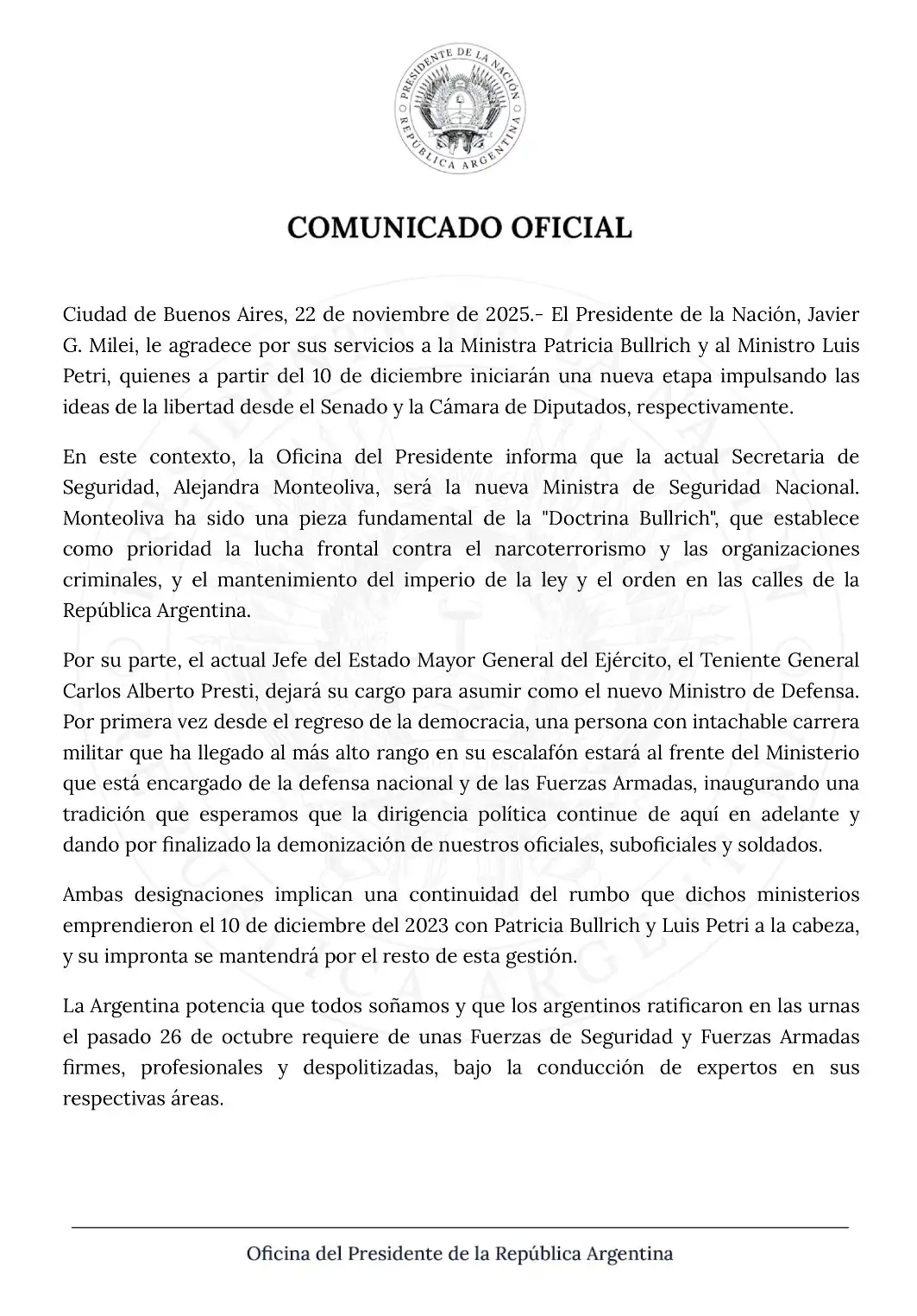 comunicado