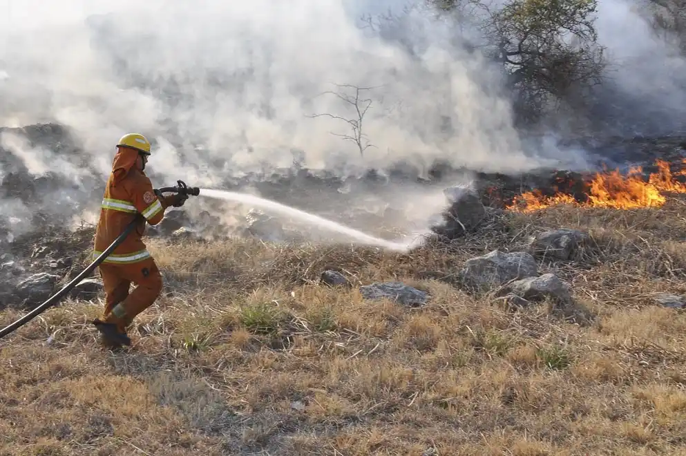 Córdoba: prendió fuego para comer, provocó un incendio forestal, y terminó detenido