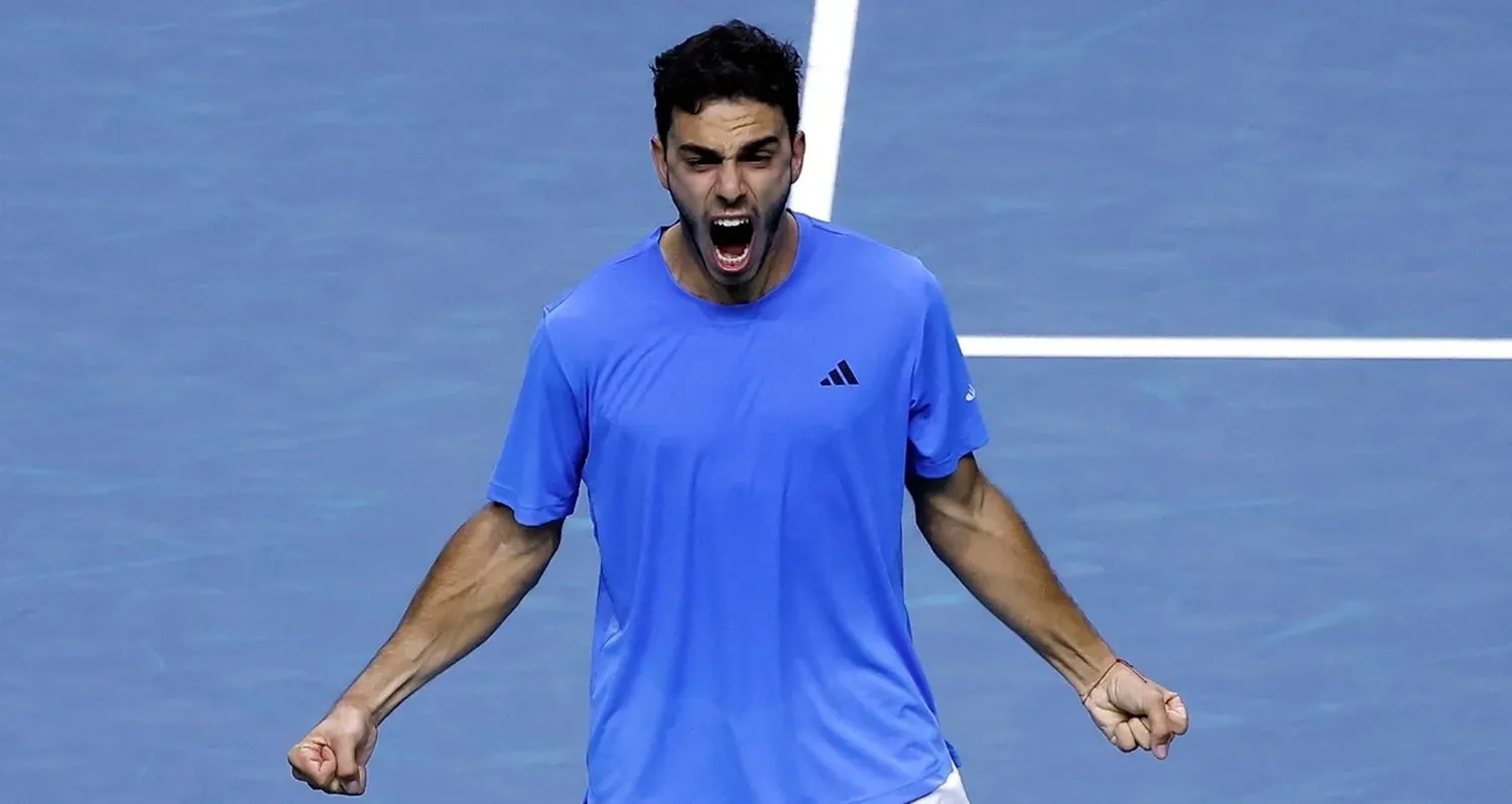 Francisco Cerundolo ganó el primer punto de la serie ante Italia por los cuartos de final de la Copa Davis. Crédito: Reuters