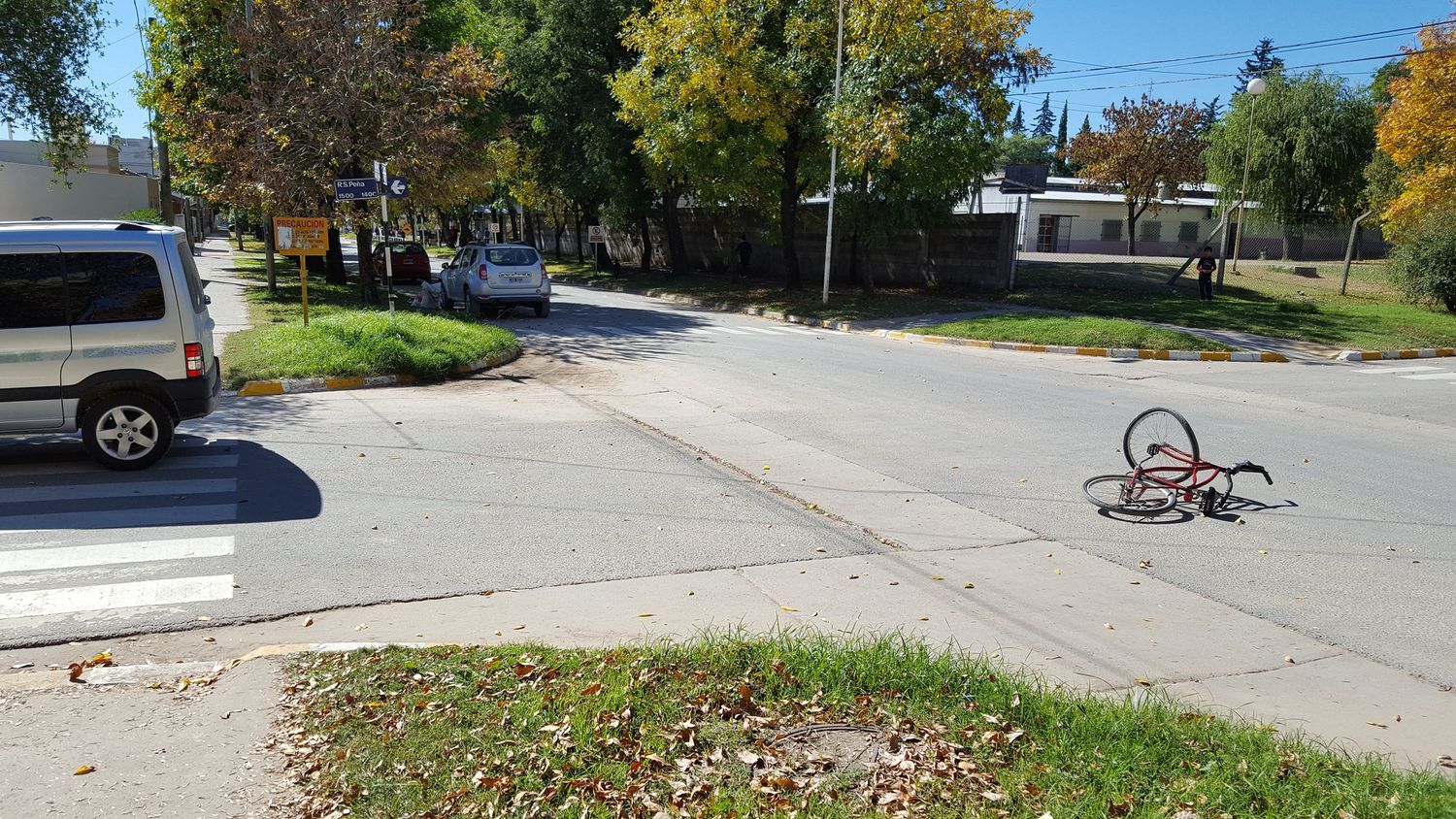 Ciclista lesionada