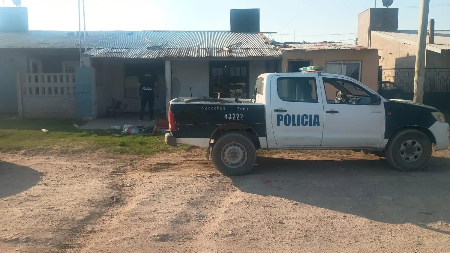 Momento del allanamiento