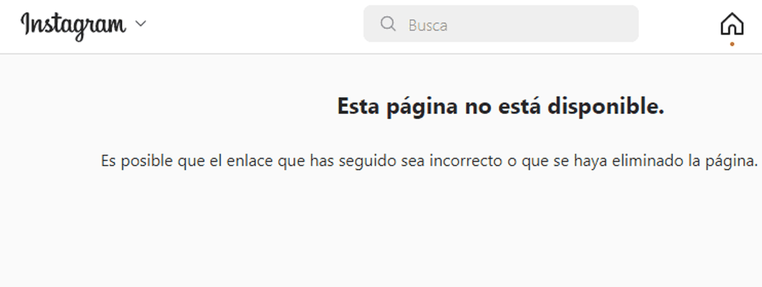 La cuenta de la influencer desapareció de Instagram.