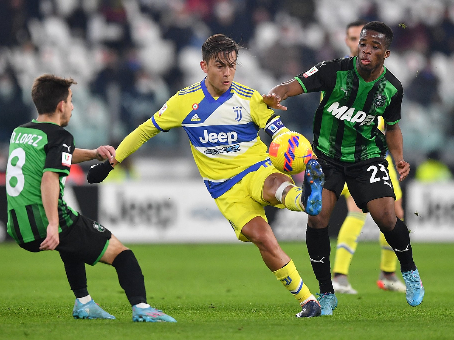 Juventus, con un gol de Dybala, venció a Sassuolo