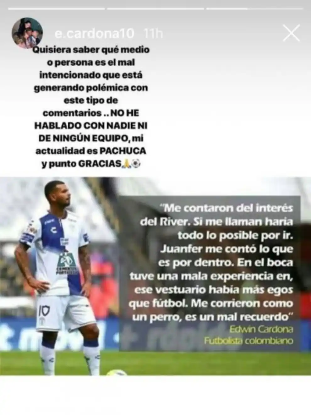 Vincularon a Edwin Cardona con River y el colombiano estalló por la bronca
