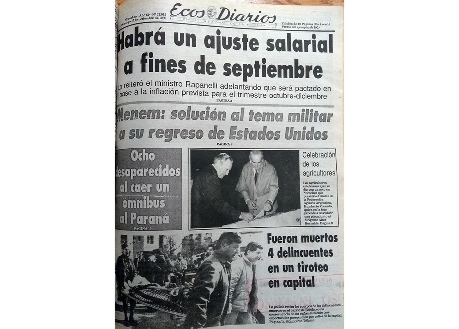 Domingo 10 de septiembre de 1989