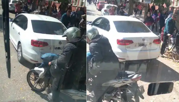 “Así estacionan en la escuela 6”, reportaron