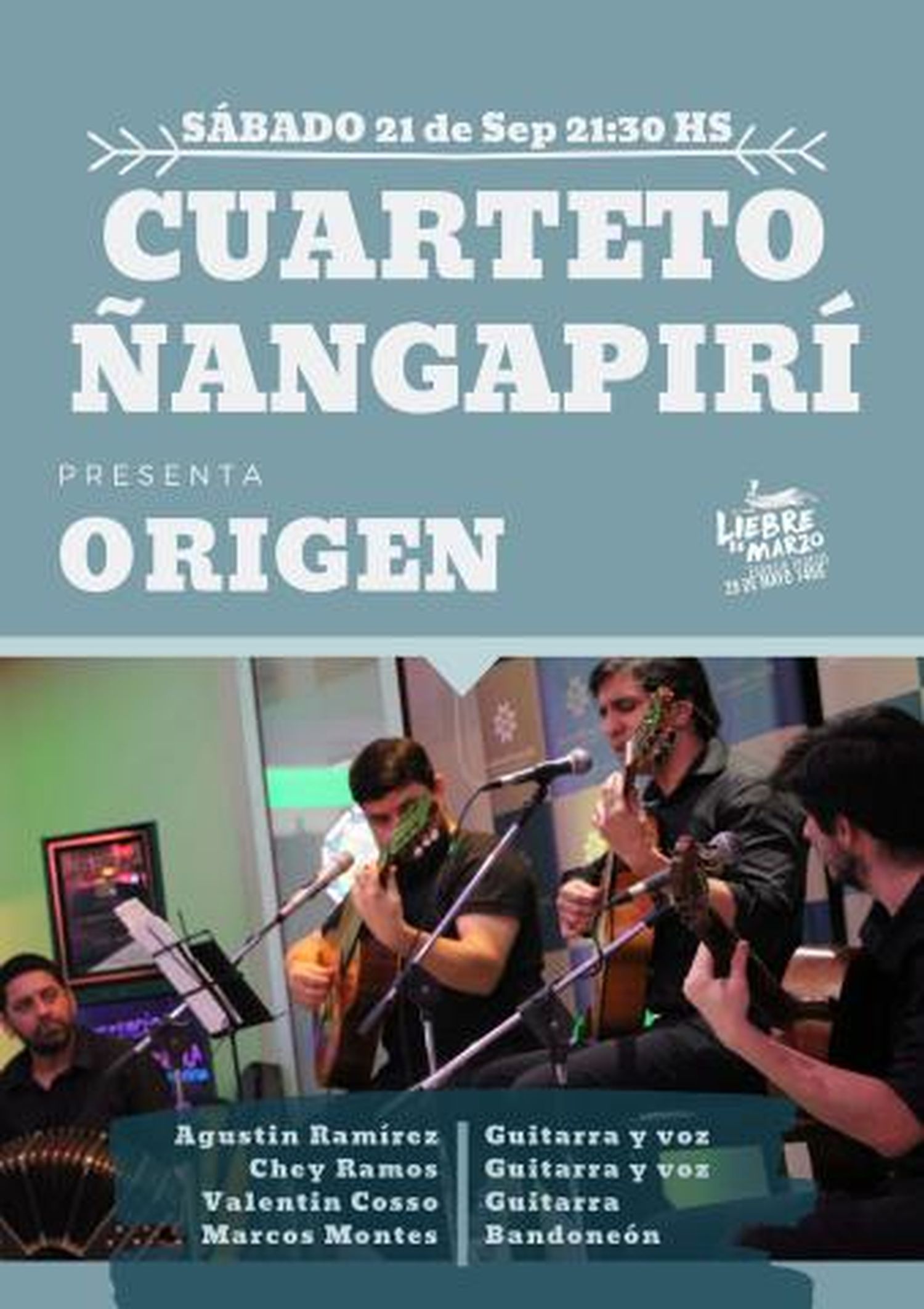 CUARTETO ÑANGAPIRI presenta “Origen”
