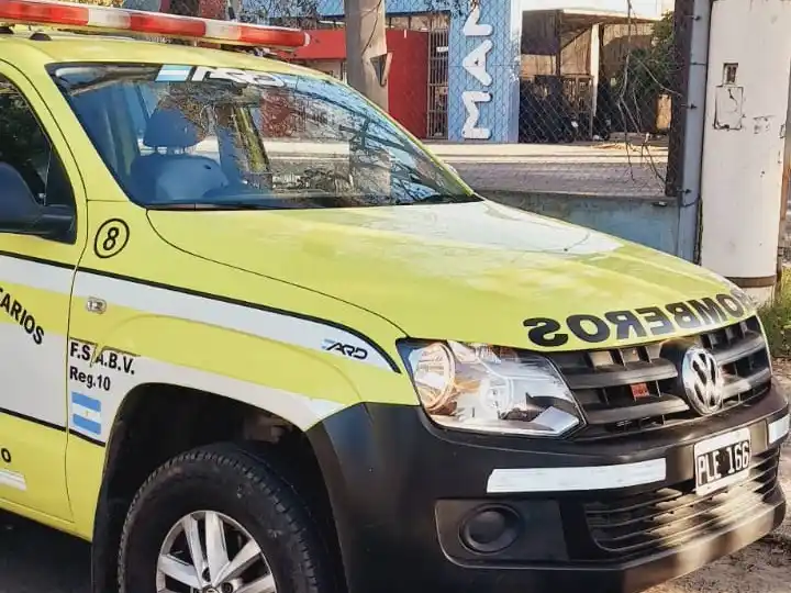 Bomberos se hizo presente en el lugar para atender al lesionado.