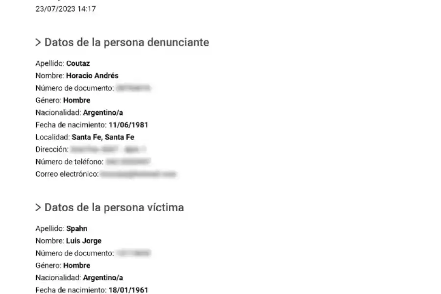 Denuncia realizada parte 1