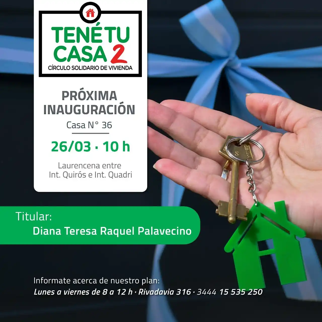 “Tené Tu Casa 2”: entregan una nueva vivienda en Gualeguay