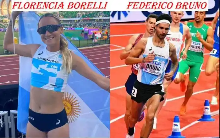 Federico Bruno en una gira europea  indoor de Atletismo