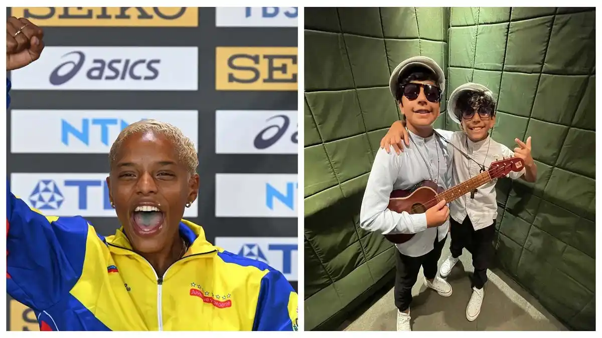 «ELLA NO SALTA, ella puede volar»: hermanitos Mati y Moi celebran así la victoria de Yulimar Rojas