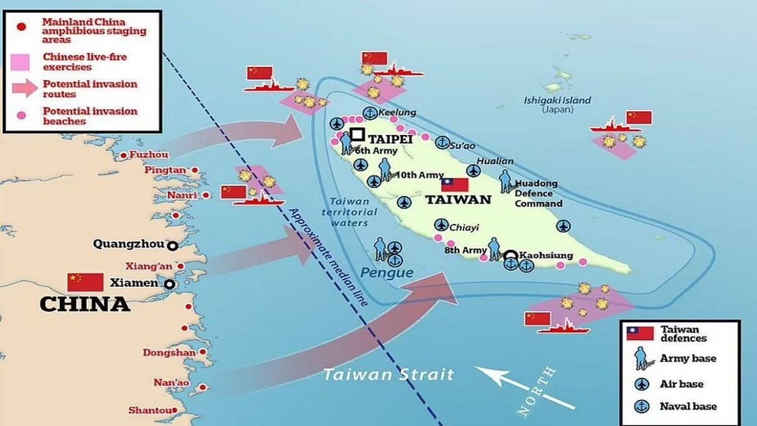 EN CLAVES: todo sobre las maniobras militares chinas cerca de Taiwán