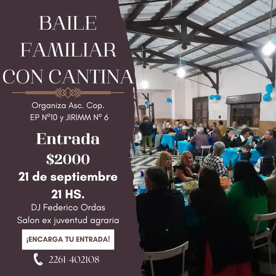 Baile familiar con cantina a beneficio de la Escuela y el Jardín de San Mayol