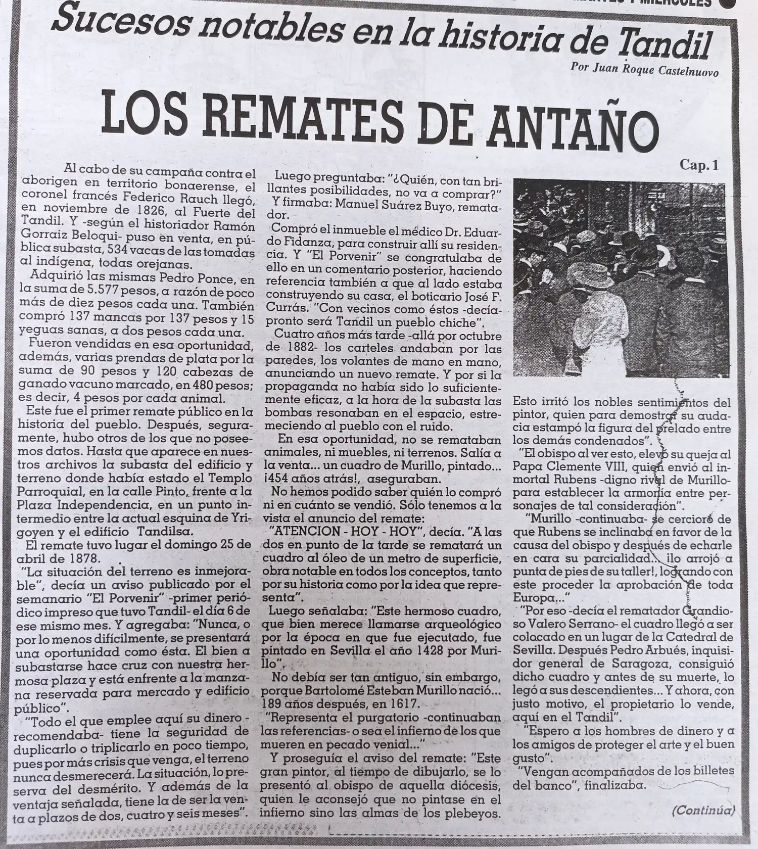 Los remates de antaño