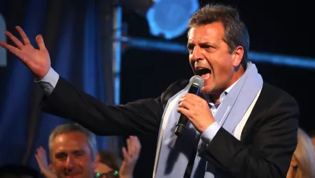 Sergio Massa, tras ganar las elecciones generales 2023