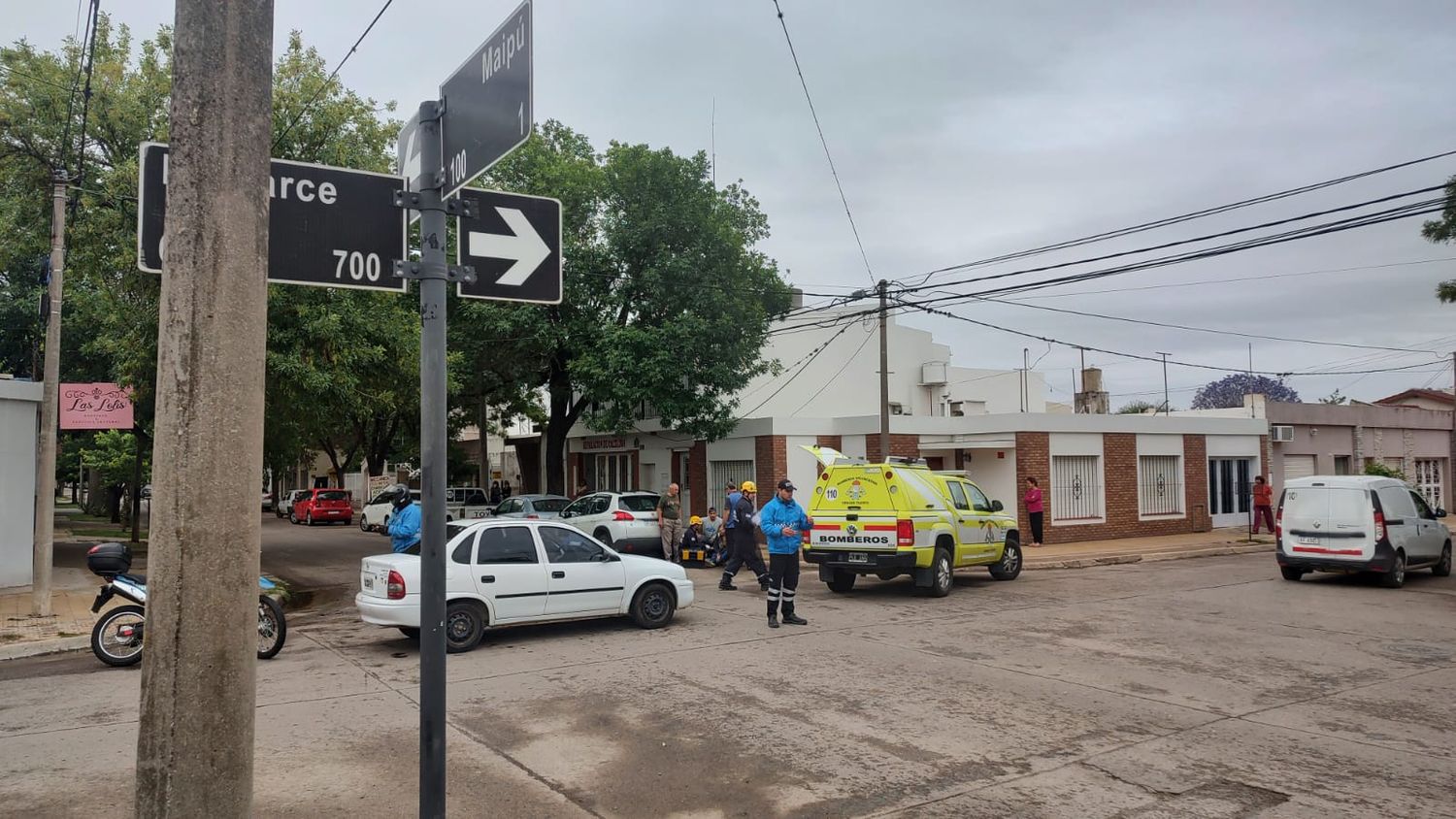 El primero de los accidentes se produjo en Maipú y Balcarce.