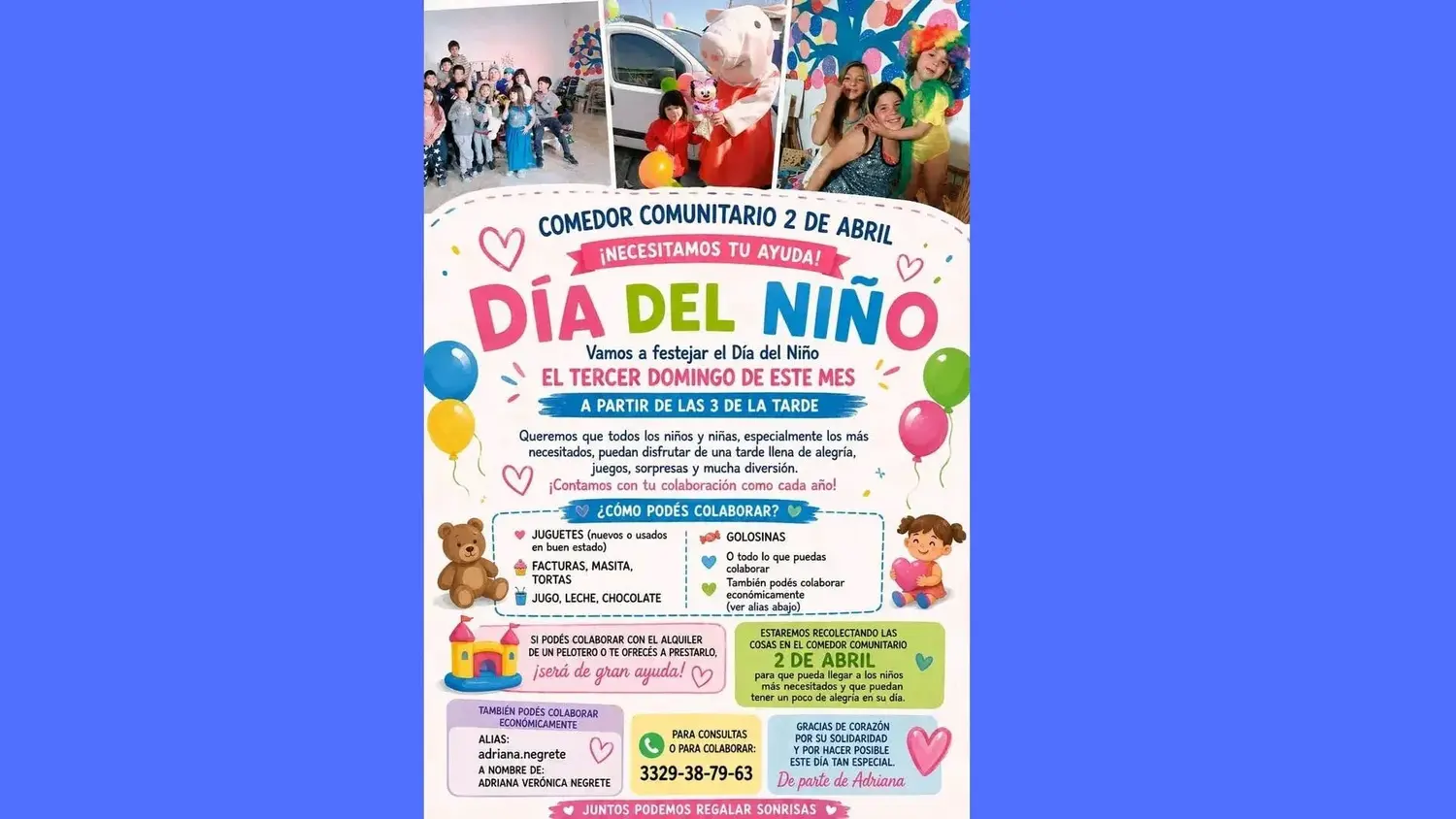 Día del Niño en el Comedor Comunitario "2 de Abril"