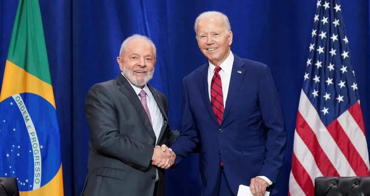 Lula Da Silva y Joe Biden en su reunión en Nueva York.