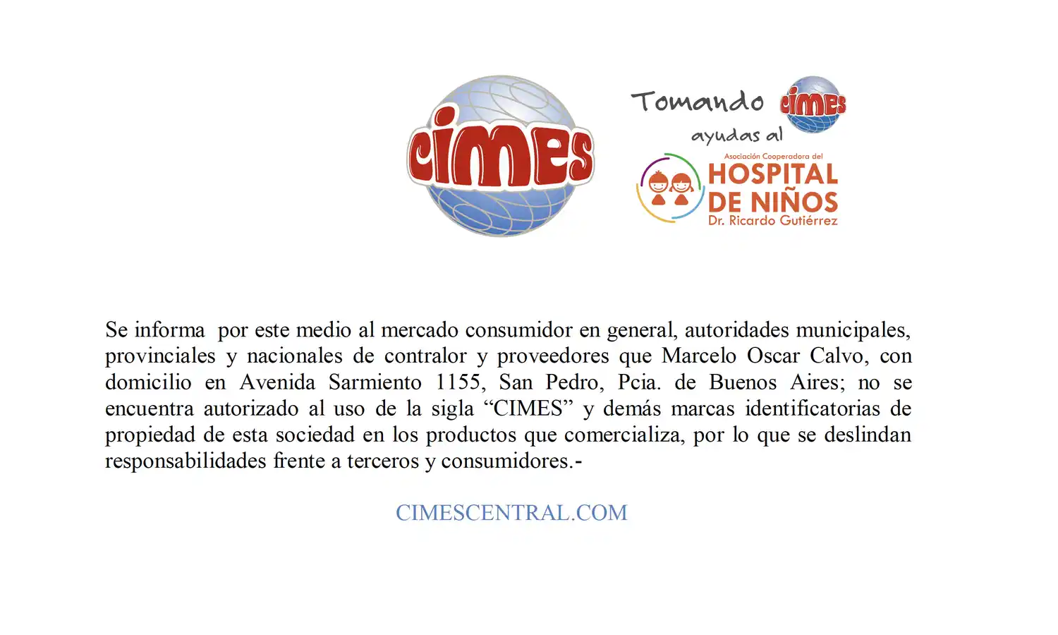 [Publicación Solicitada] Comunicado sobre uso de la sigla “CIMES”