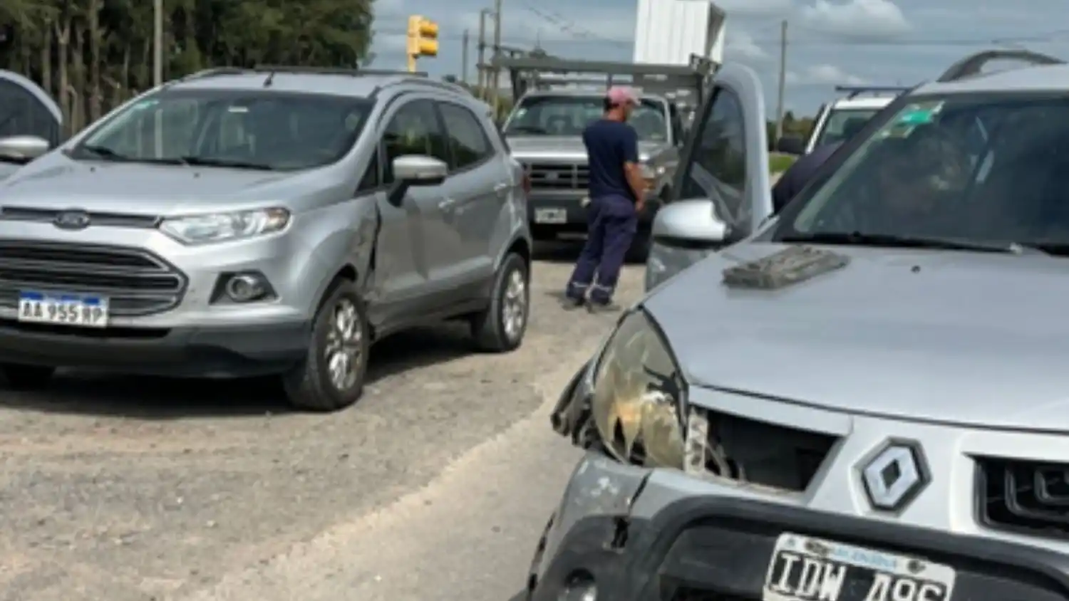 Los automóviles que colisionaron en Crucero General Belgrano al 1600. No hubo lesionados.