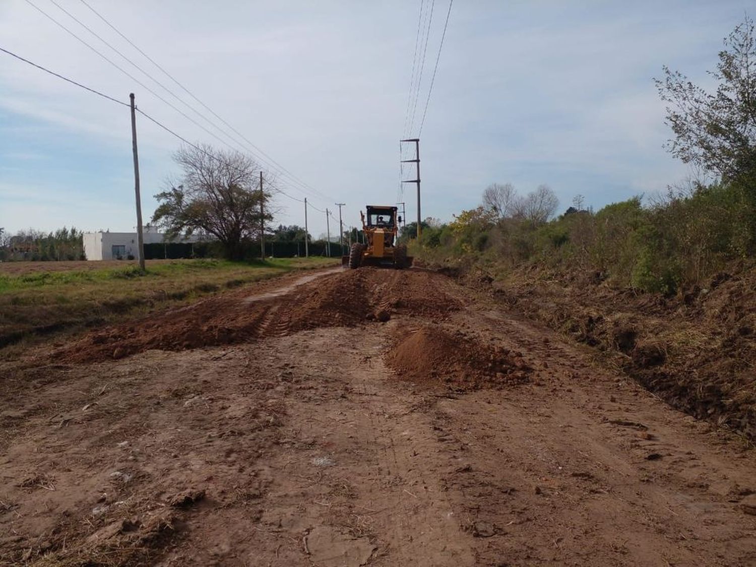 Obras Públicas trabajó en zona de chacras