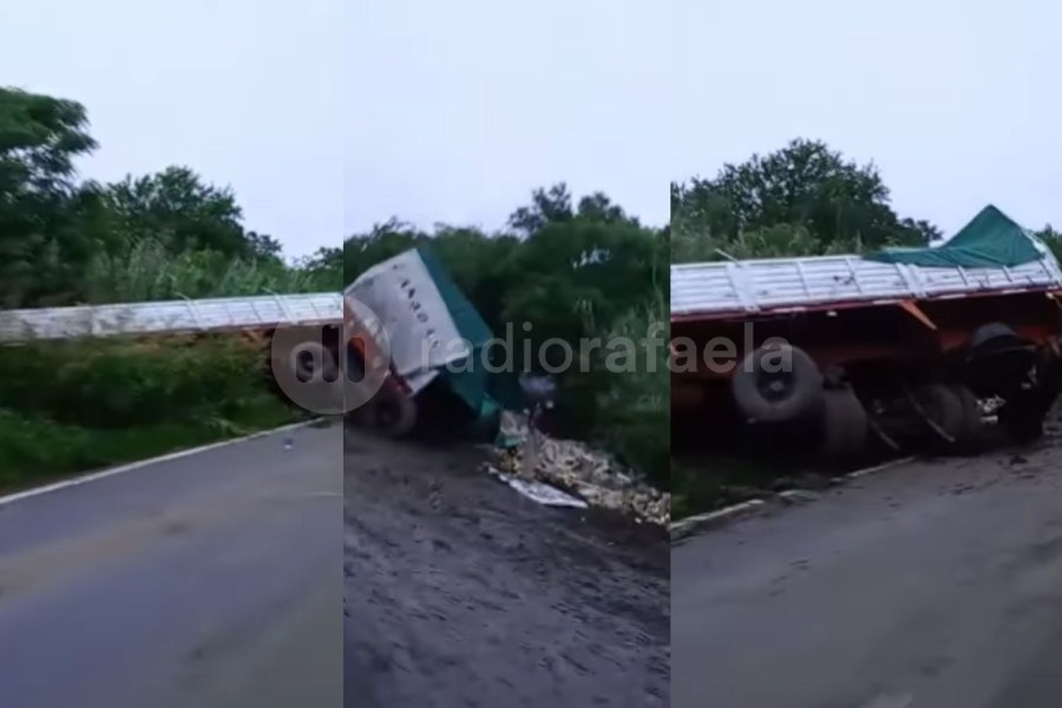 Volcó un camión en Ruta Nacional 11 y hay interrupciones en el tránsito